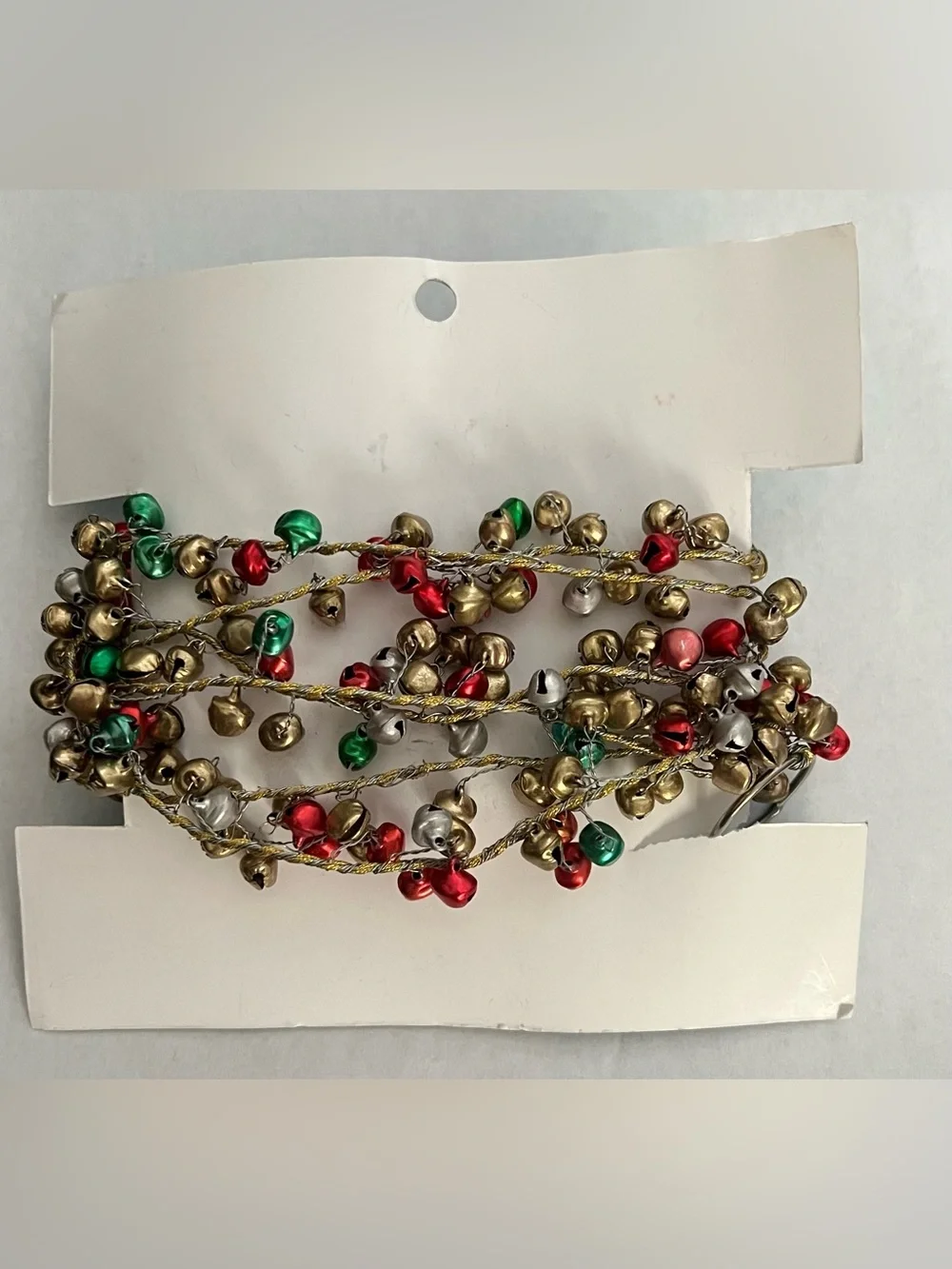 💥 My Little Christmas Mini Jingle Bell Garland Holiday 5 Feet Accent Decor